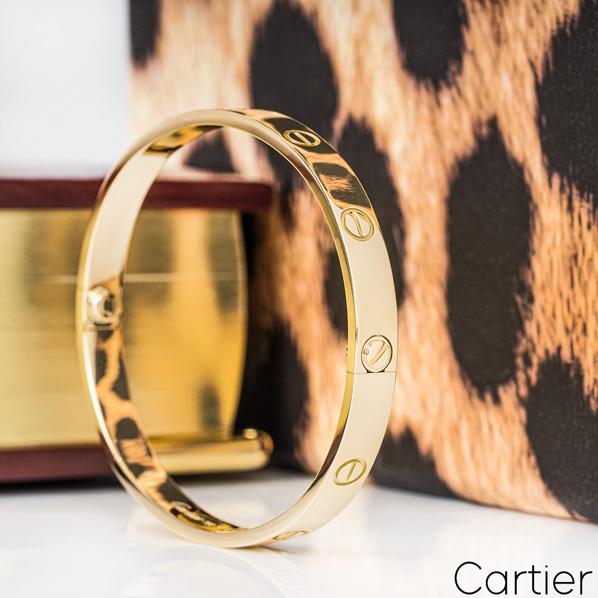 Cartier Yellow Gold Plain Love Bracelet Size 16 B6035516